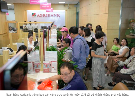 Agribank đóng cửa điểm bán vàng đông nhất Hà Nội